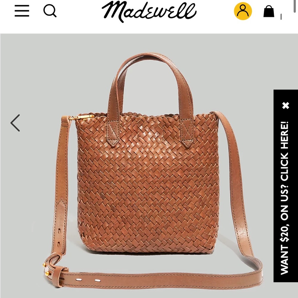 Madewell leather tote bag